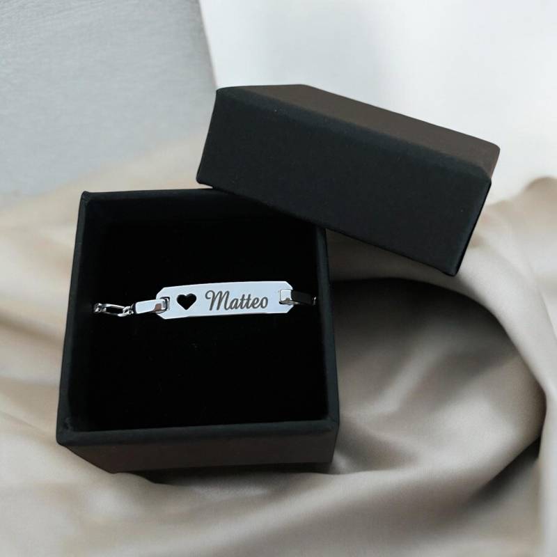 Baby | Kleinkinder Armband Handkette 925 Silber Mit Namensgravur Name Personalisiert Geschenk Geburt Taufe Geburtstag von 123gravur