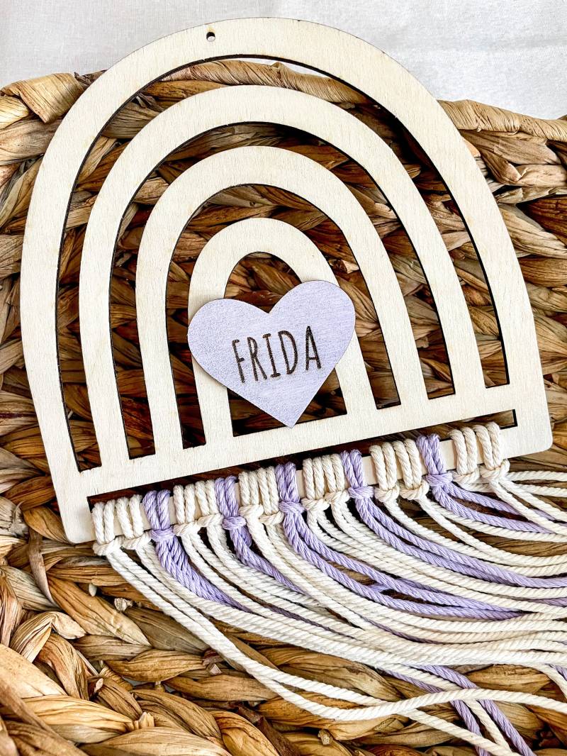 Haarspangenhalter | Personalisiert Haarspangenaufbewahrung Regenbogen Aufbewahrung Für Haarklammern Holz Mädchen Kinderzimmer von 123gravur