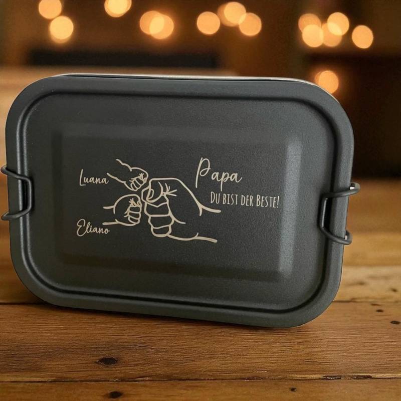 Personalisierte Brotdose Aus Edelstahl | Lunchbox Erwachsene Mit Gravur Brotbox Name Vesperdose Lasergravur von 123gravur