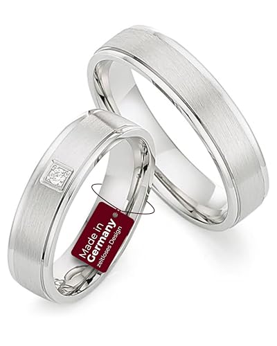 123traumringe Eheringe in 925 Silber I Partnerringe mit Etui & Gravur I Damenring mit 1 Zirkonia I Wählbare Ringgröße 50-74 mm I Hochwertige Verlobungsringe in 5 mm Breite & 1,5 mm Stärke I S71/S81 123traumringe Eheringe in 925 Silber I Partnerringe mit Etui & Gravur I Damenring mit 1 Zirkonia I Wählbare Ringgröße 50-74 mm I Hochwertige Verlobungsringe in 5 mm Breite & 1,5 mm Stärke I S71/S81 von 123traumringe