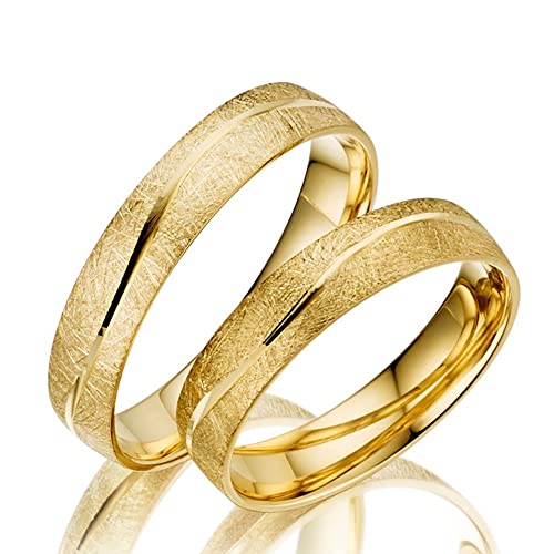 123traumringe 2x Trauringe/Eheringe Gelbgold 333 in Juwelier-Qualität (Gravur/Ringmaßband/Etui) von 123traumringe