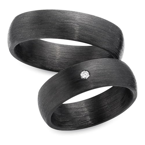 Eheringe in Carbon I Partnerringe mit Brillant & Etui I Gravierbare Eheringe mit Ringgröße 50-72 mm I Edle Verlobungsringe in 6 mm Breite & 2 mm Stärke I P37 Eheringe in Carbon I Partnerringe mit Brillant & Etui I Gravierbare Eheringe mit Ringgröße 50-72 mm I Edle Verlobungsringe in 6 mm Breite & 2 mm Stärke I P37 von 123traumringe