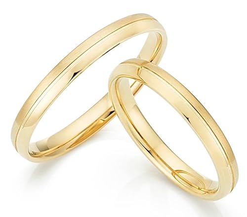 Zarte Trauringe/Eheringe/Gelbgold 333 / in Juwelier-Qualität (Gravur/Ringmaßband/Etui/ohne Stein) von 123traumringe von 123traumringe