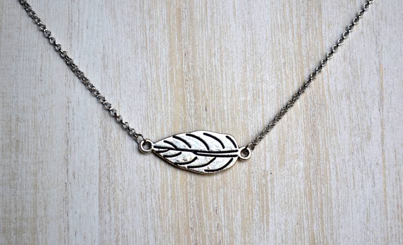 Silber Blatt 16 1/2-Zoll-Kette von 127Blessings