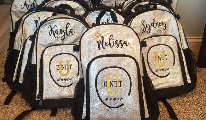 Personalisierte Bestickter Glitter Rucksack Cheer Bag Sportrucksack - 6 Farben Personalisierte Bestickter Glitter Rucksack Cheer Bag Sportrucksack - 6 Farben von 12EyesEmbroidery