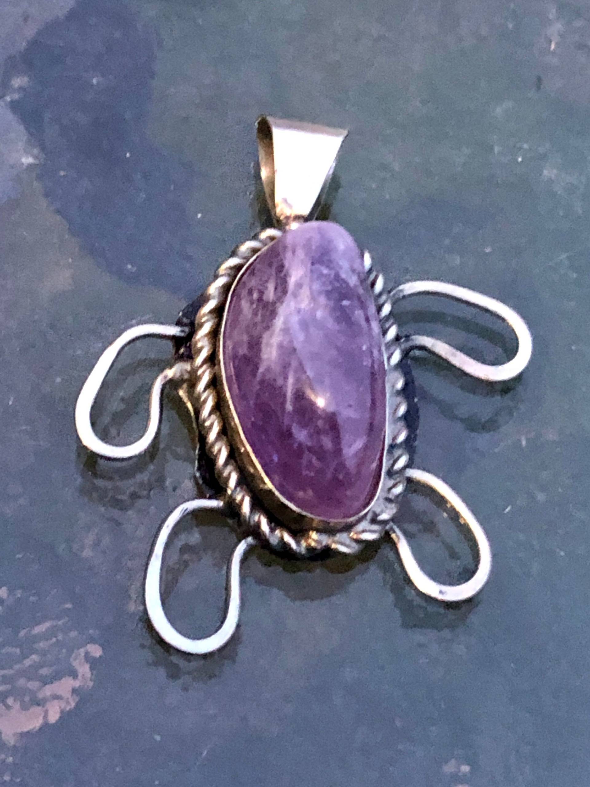 Vintage Amethyst Geflochtene Silber Schildkröte Anhänger - Fabelhaftes Figural Stück Vintage Amethyst Geflochtene Silber Schildkröte Anhänger - Fabelhaftes Figural Stück von 12Treasures12