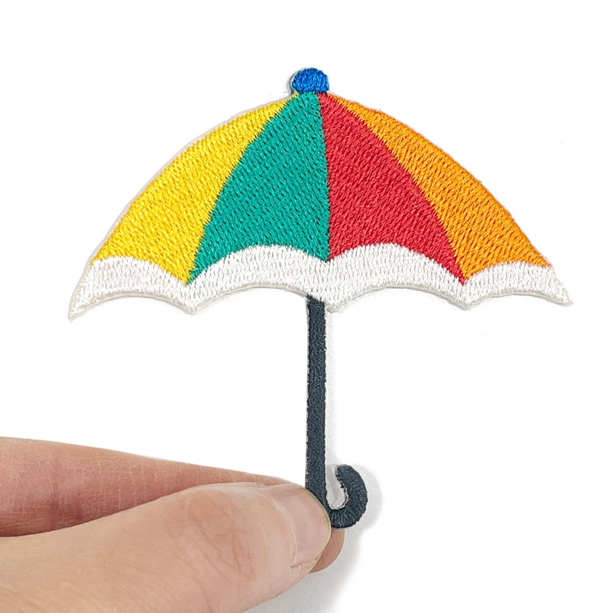 Regenbogen Regenschirm Aufnäher, Bügelbild, Gestickt von 12papers