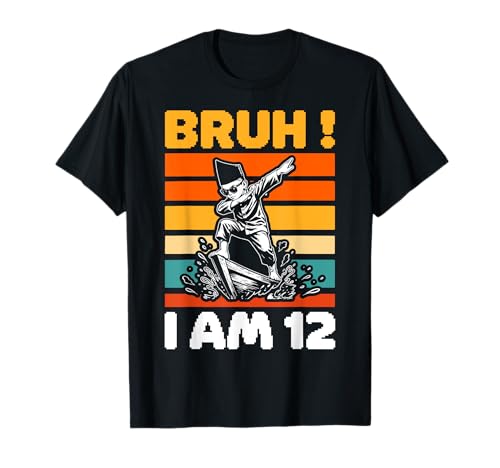 Aura Farming Boy 12 Jahre alt, 12. Geburtstag, Bruh, ich Bin 12 T-Shirt von 12th Birthday Dabbing Boy Outfit Gifts For Boys