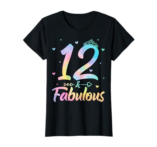 12 & Fabulous 12th Birthday Queen Crown 12 Years Old Girl T-Shirt 12 & Fabulous 12th Birthday Queen Crown 12 Years Old Girl T-Shirt von 12th Birthday Girl Gifts Co.