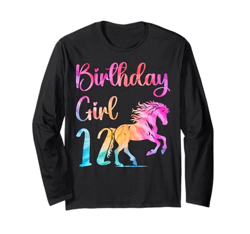 12. Geburtstag Pferd 12 Jahre alt Mädchen Geburtstag Pferdel Langarmshirt 12. Geburtstag Pferd 12 Jahre alt Mädchen Geburtstag Pferdel Langarmshirt von 12th Birthday Horse 12 Year Old Birthday Outfit