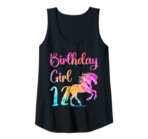 Damen 12. Geburtstag Pferd 12 Jahre alt Mädchen Geburtstag Pferdel Tank Top Damen 12. Geburtstag Pferd 12 Jahre alt Mädchen Geburtstag Pferdel Tank Top von 12th Birthday Horse 12 Year Old Birthday Outfit