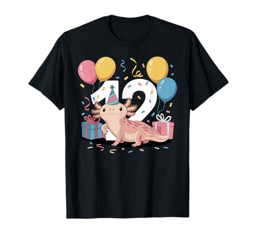 axolotl 12 geburtstag junge mädchen 12 jahre alt zwölfte axolotl T-Shirt von 12th Girls, Boys Axolotl 12 Birthday