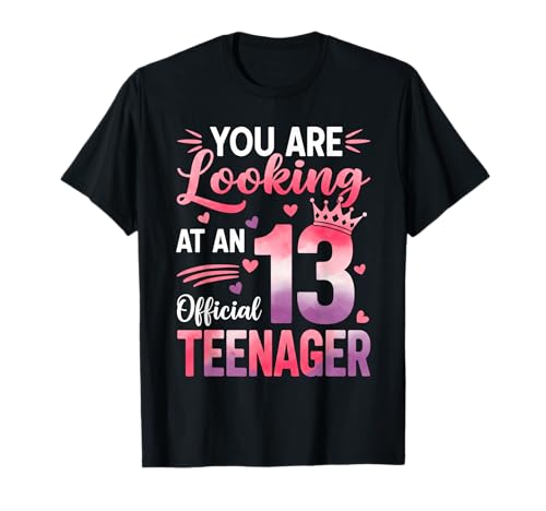 13th Birthday Girls 13 Years Cute Official Teenager Birthday T-Shirt 13th Birthday Girls 13 Years Cute Official Teenager Birthday T-Shirt von 13 Years Girl Cute 13th Birthday Outfit