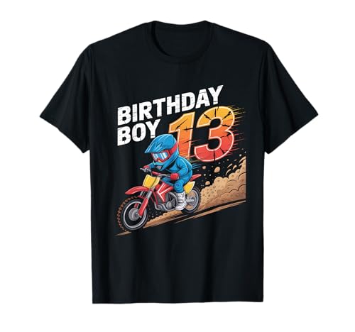 Kinder 13 Jahre alt Junge Fahrrad Reiten Motocross 13. Geburtstag T-Shirt Kinder 13 Jahre alt Junge Fahrrad Reiten Motocross 13. Geburtstag T-Shirt von 13 Years Old Boy Bicycle Riding Motocross