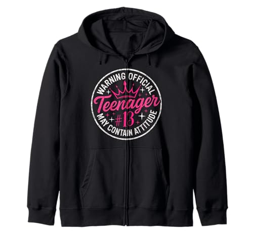13th Birthday Girl Official Teenager 13 Year Old Birthday Kapuzenjacke von 13 year Old Bday Girl Official Teenager Apparel