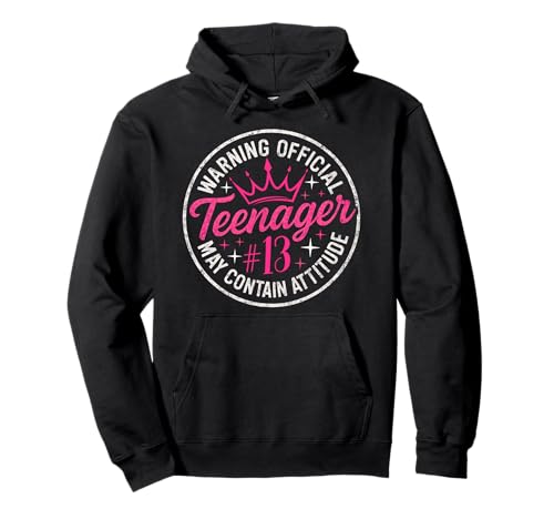 13th Birthday Girl Official Teenager 13 Year Old Birthday Pullover Hoodie von 13 year Old Bday Girl Official Teenager Apparel