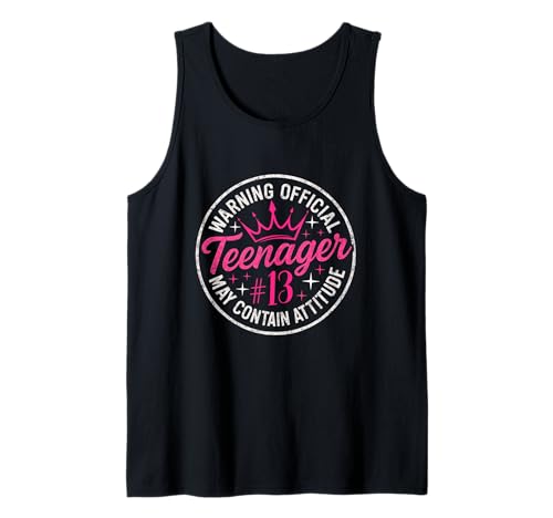 13th Birthday Girl Official Teenager 13 Year Old Birthday Tank Top von 13 year Old Bday Girl Official Teenager Apparel