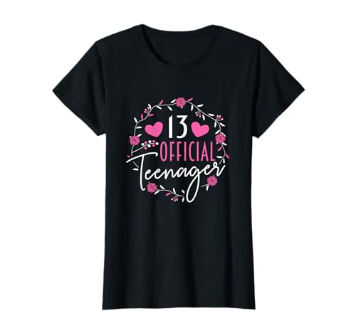 T-Shirt 13. Geburtstag Teenager Mädchen 13 Jahre alt Spruch T-Shirt von 13 OFFICIAL Teenager