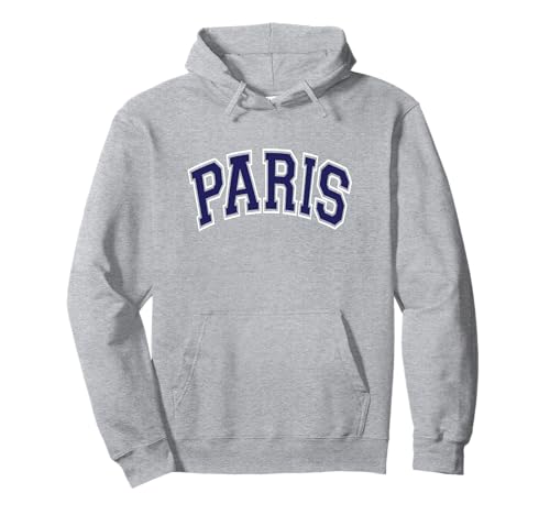 Paris Arched Dark Blue Text Pullover Hoodie Paris Arched Dark Blue Text Pullover Hoodie von 133 Apparel Paris France