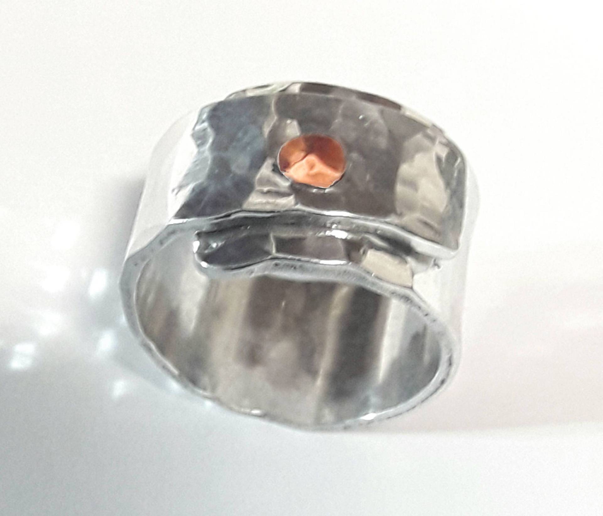 Mit Ihrem Eigenen Text Aluminium, Kupfer, Genietet Mit Brillanten Strukturierte Oberfläche von 13AlGioielli