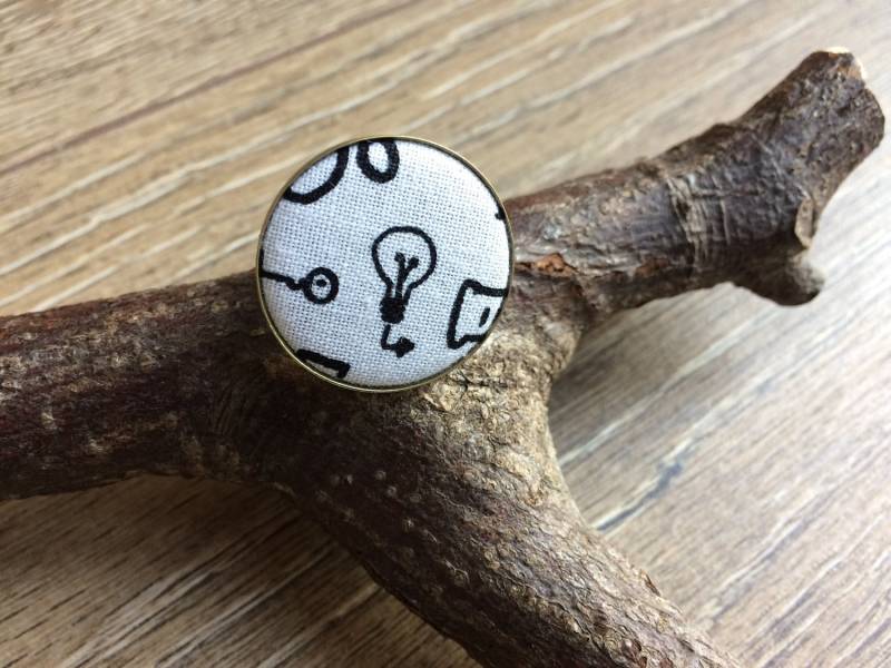 Glühbirne Ring, Print, Glühlampe Geschenk, Eureka Ring, Schmuck, Wissenschaft Geschenk von 13DaisyChains