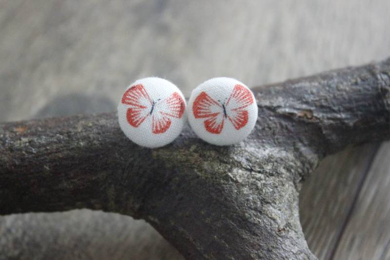 Schmetterling Ohrstecker, Schmuck, Geschenke, Print, Taste Ohrringe, Knopf Ohrstecker von 13DaisyChains