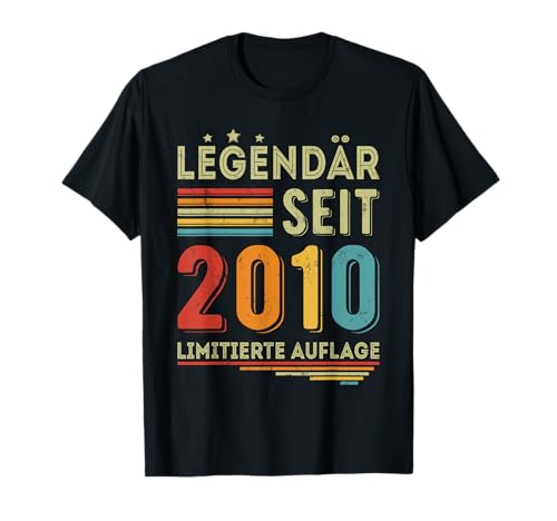 15 Geburtstag Junge Mädchen 15 Jahre alt Legendär seit 2010 T-Shirt von 15 Geburtstag T-Shirt Geschenke Junge Mädchen