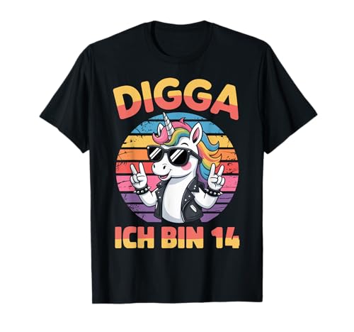 14. Geburtstag Mädchen Geschenk Einhorn 14 Jahre Deko Lustig T-Shirt von 14. Geburtstag Geschenk Junge Geschenkidee