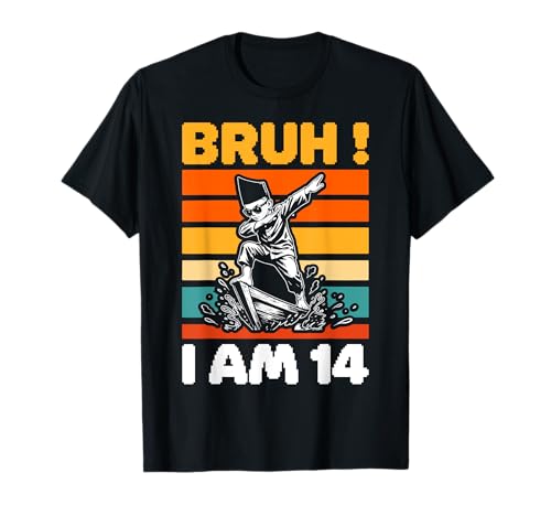Aura Farming Boy 14 Jahre alt 14. Geburtstag Bruh Ich Bin 14 T-Shirt von 14th Birthday Dabbing Boy Outfit Gifts For Boys