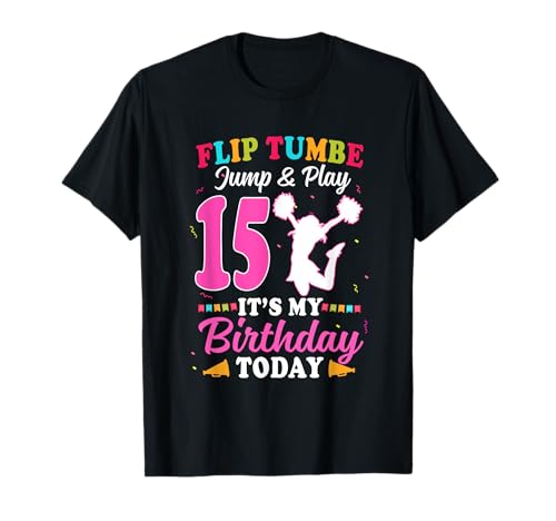 Cheerleader-Mädchen zum 15. Geburtstag, Cheerleader, 15. Geburtstag T-Shirt Cheerleader-Mädchen zum 15. Geburtstag, Cheerleader, 15. Geburtstag T-Shirt von 15 Year Old Birthday Cheerleading Gift