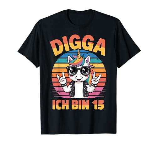 15. Geburtstag Mädchen Geschenk Einhorn 15 Jahre Deko Lustig T-Shirt von 15. Geburtstag Geschenk Junge Geschenkidee