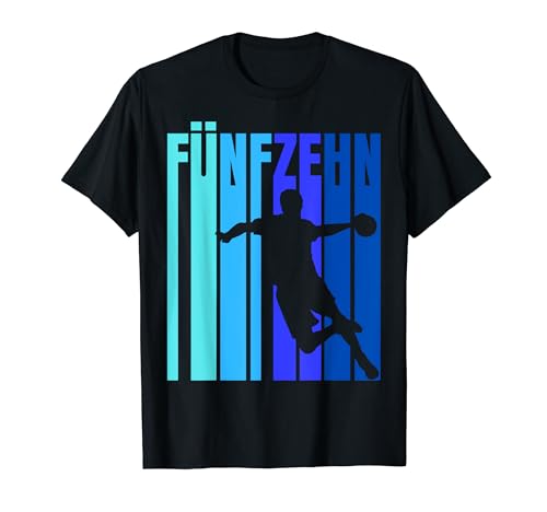 15. Geburtstag Jungs Handball - Fünfzehnter Geburtstag T-Shirt von 15. Geburtstag Jungs Deko Handballspieler