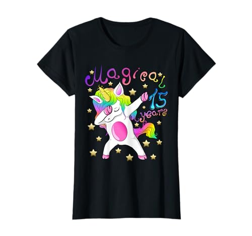 Magisches Einhorn 15 Jahre Mädchen Geschenk 15. Geburtstag T-Shirt von 15. Geburtstag Mädchen Einhorn Geschenke & Co.