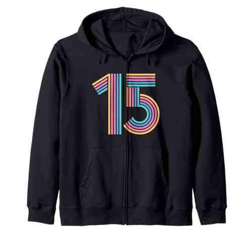 Nummer 15, 15. Geburtstag, Jungen und Mädchen, 15. Geburtstag Kapuzenjacke Nummer 15, 15. Geburtstag, Jungen und Mädchen, 15. Geburtstag Kapuzenjacke von 15th Birthday & Anniversary Gifts by Art Like Wow