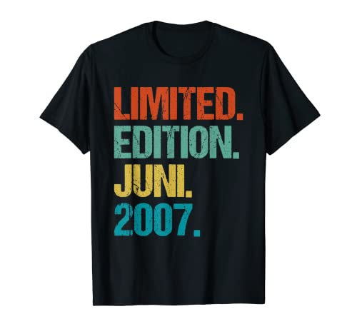 Herren 16. Geburtstag Junge Tshirt 16 Jahre Jungen Juni 2007 T-Shirt von 16. Geburtstag 16 Jahre Jungen Juni 2007