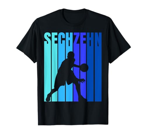 16. Geburtstag Jungs Basketball - Sechzehnter Geburtstag T-Shirt von 16. Geburtstag Jungs Deko Basketballer