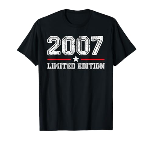 17. Geburtstag Junge Mädchen 17 Jahre 2007 Lustig Geschenk T-Shirt von Geburtstagsgeschenk Damen Herren 2007 Geschenkidee