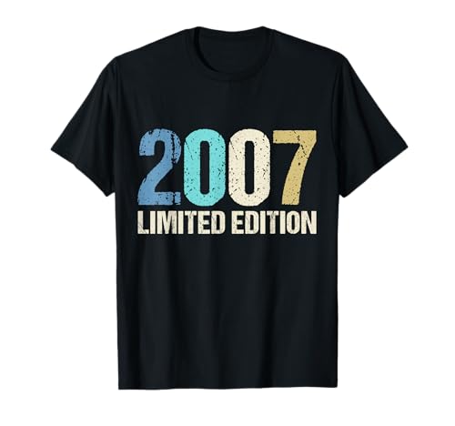 17. Geburtstag Junge Mädchen 17 Jahre 2007 Lustig Geschenk T-Shirt von Geburtstagsgeschenk Damen Herren 2007 Geschenkidee