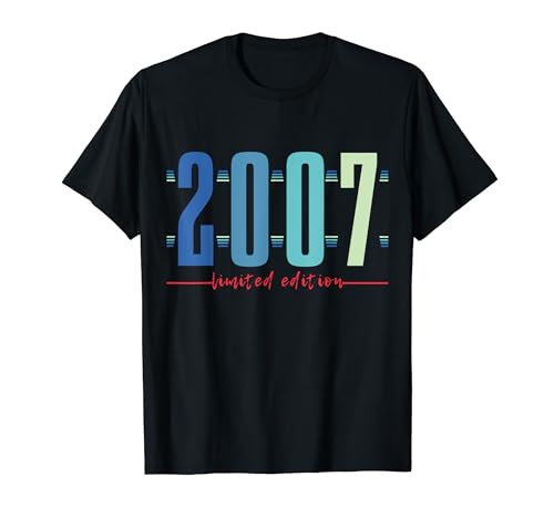 17. Geburtstag Junge Mädchen 17 Jahre 2007 Lustig Geschenk T-Shirt von Geburtstagsgeschenk Damen Herren 2007 Geschenkidee