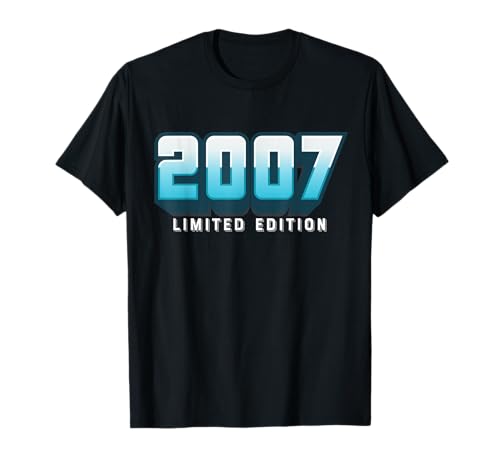 18. Geburtstag Junge Mädchen 18 Jahre 2007 Lustig Geschenk T-Shirt von Geburtstagsgeschenk Damen Herren 2007 Geschenkidee