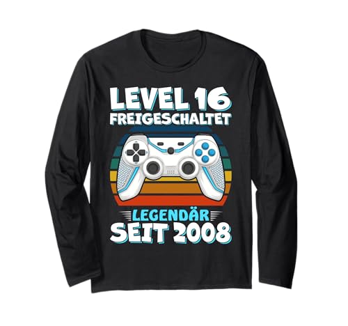 16. Geburtstag Junge Mädchen 16 Jahre 2008 Lustig Geschenk Langarmshirt von 16. Geburtstag Mädchen 16. Geburtstag Deko Junge