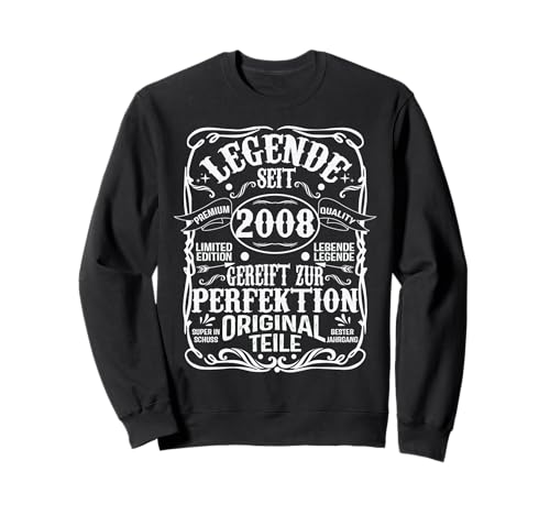 17. Geburtstag Junge Mädchen 17 Jahre 2008 Lustig Geschenk Sweatshirt von T-Shirt 17 Jahre Junge Mädchen 17. Geburtstag Deko
