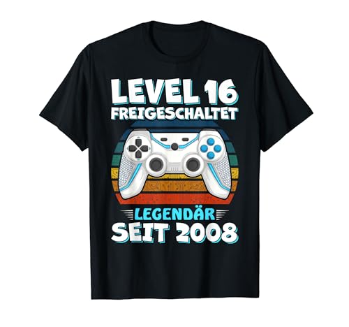 16. Geburtstag Junge Mädchen 16 Jahre 2008 Lustig Geschenk T-Shirt von 16. Geburtstag Mädchen 16. Geburtstag Deko Junge