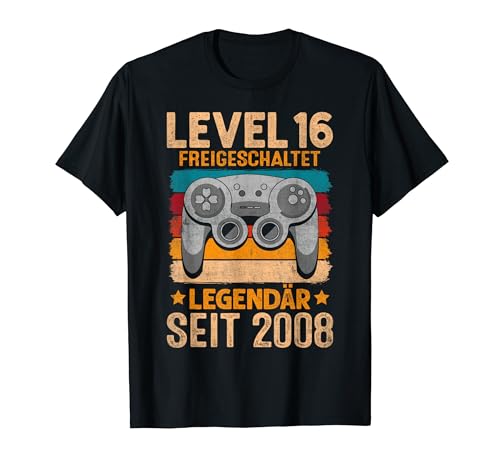 16. Geburtstag Junge Mädchen 16 Jahre 2008 Lustig Geschenk T-Shirt von 16. Geburtstag Mädchen 16. Geburtstag Deko Junge