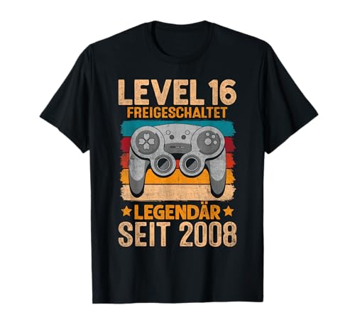 16. Geburtstag Junge Mädchen 16 Jahre 2008 Lustig Geschenk T-Shirt von 16. Geburtstag Mädchen 16. Geburtstag Deko Junge