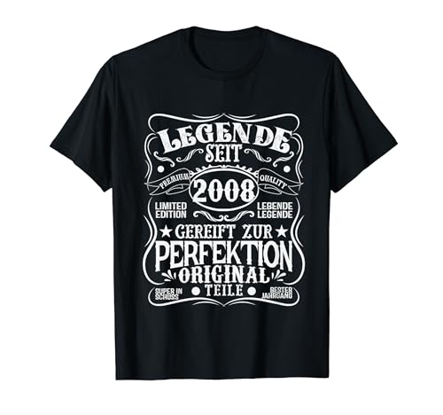 16. Geburtstag Junge Mädchen 16 Jahre 2008 Lustig Geschenk T-Shirt von 16. Geburtstag Mädchen 16. Geburtstag Deko Junge