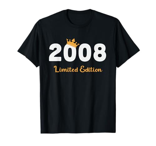 17. Geburtstag Junge Mädchen 17 Jahre 2008 Lustig Geschenk T-Shirt von T-Shirt 17 Jahre Junge Mädchen 17. Geburtstag Deko