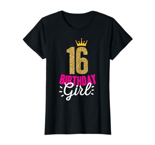 16. Geburtstag Mädchen Birthday Girl Krone süßes Geschenk T-Shirt 16. Geburtstag Mädchen Birthday Girl Krone süßes Geschenk T-Shirt von 16. Geburtstag Mädchen Teenager Deko Geschenkideen