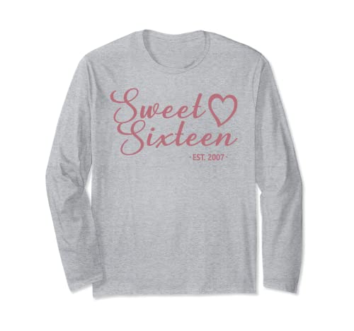 Sweet Sixteen Est. 2007 16 Jahre alt für Mädchen 16. Geburtstag Langarmshirt von 16th Birthday Gifts For Girls by Art Like Wow