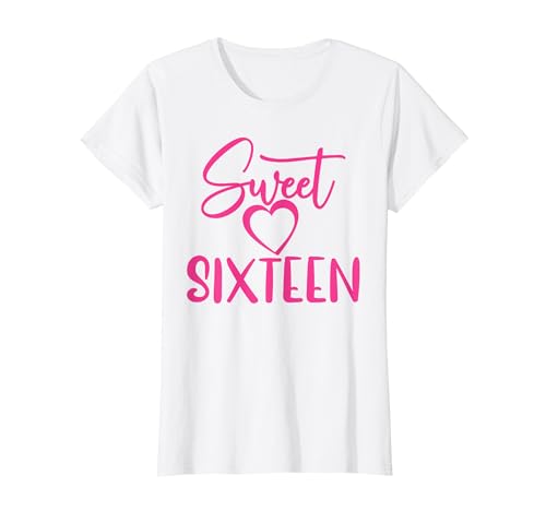 Sweet Sixteen für Mädchen, Rosa, 16 Jahre, 16. Geburtstag T-Shirt von 16th Birthday Gifts For Girls by Art Like Wow